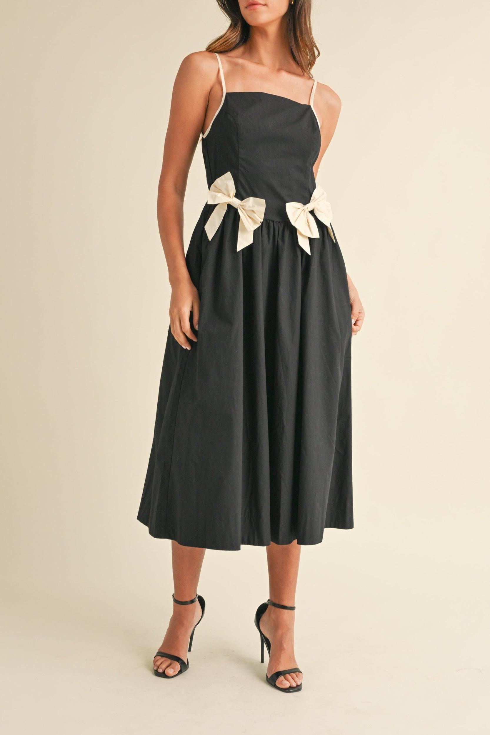 Bow Detail Cami Midi Dress Product Image