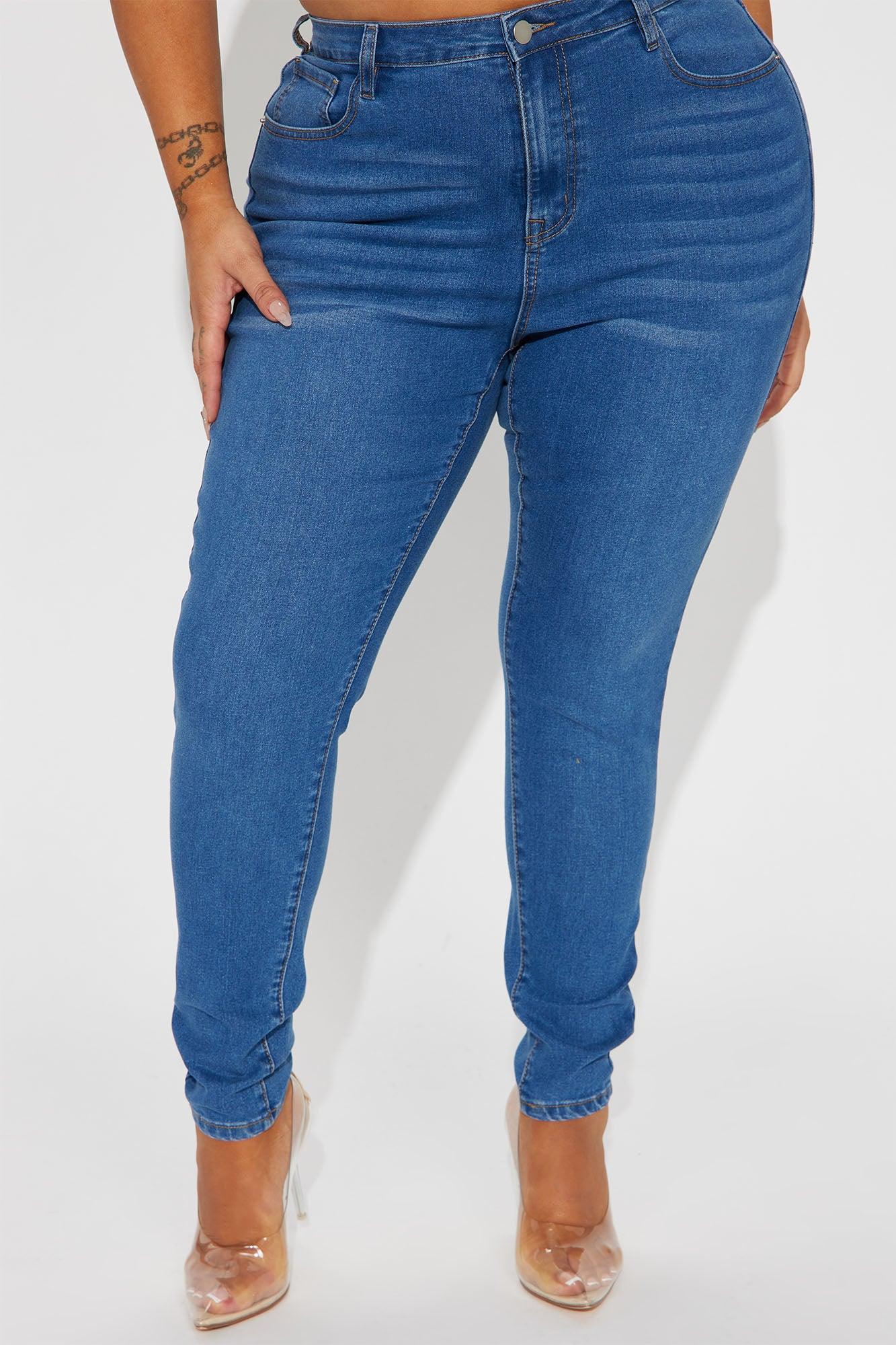 Amara High Rise Stretch Skinny Jeans - Medium Wash Product Image