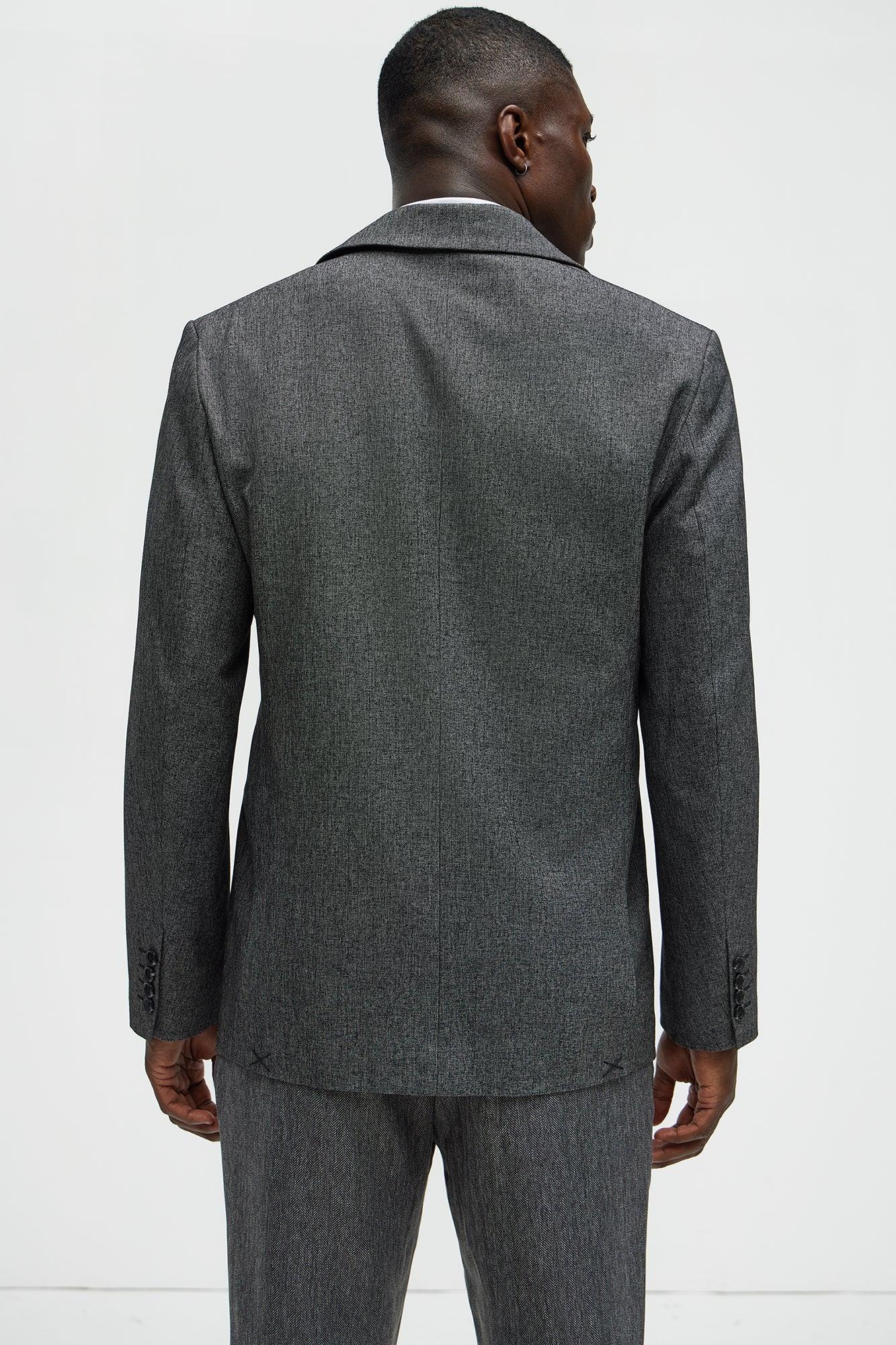 Porter Textured Blazer - Charcoal Product Image