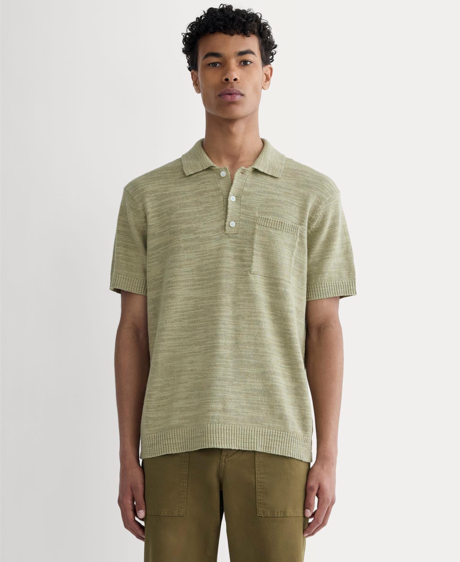 Mens Cotton Linen Polo T-Shirt by Everlane Product Image