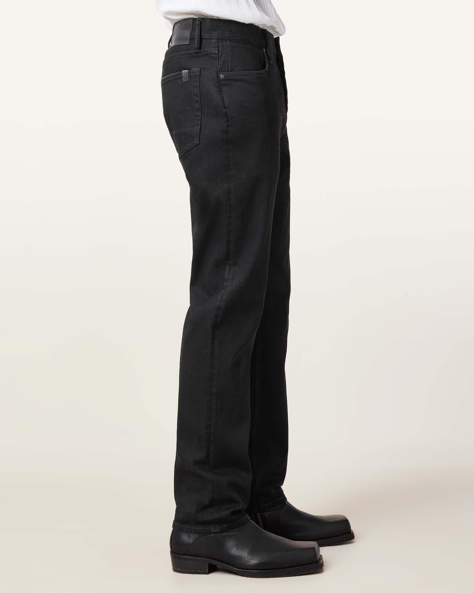Iggy Slim Fit Denim Jeans Jet Black | ALLSAINTS US Product Image