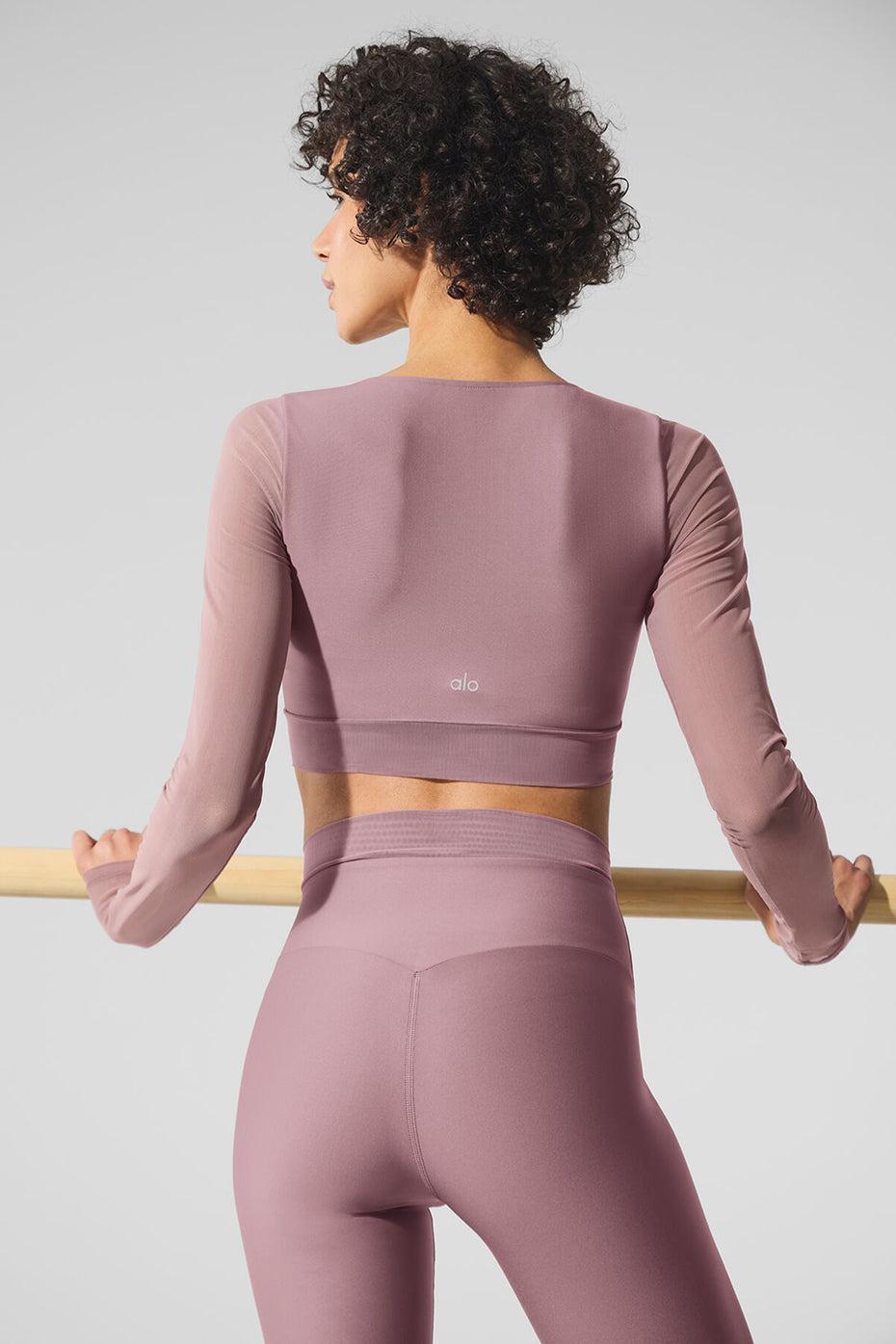 Airlift Mesh Divine Long Sleeve Bra - Smoky Quartz Product Image