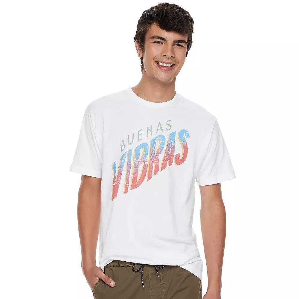 Men's Gonzales Buenas Vibras Graded Colorful Text Tee,  Product Image