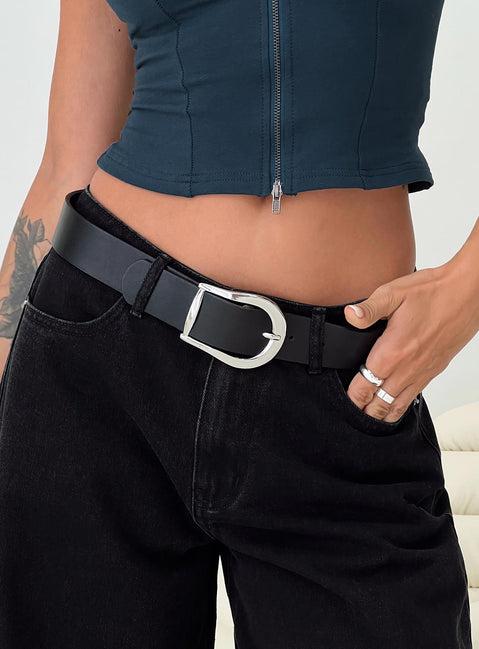 Breslin Belt Black / Silver Product Image