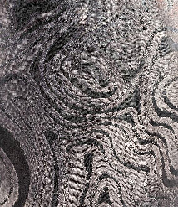 Allison Daley Plus Size Wavy Jod Tie-Dye 3/4 Sleeve Crew Neck Knit Top Product Image