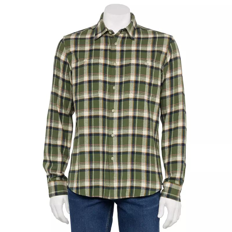Men's Sonoma Goods For Life® Supersoft Flannel Button-Down Shirt,  Product Image