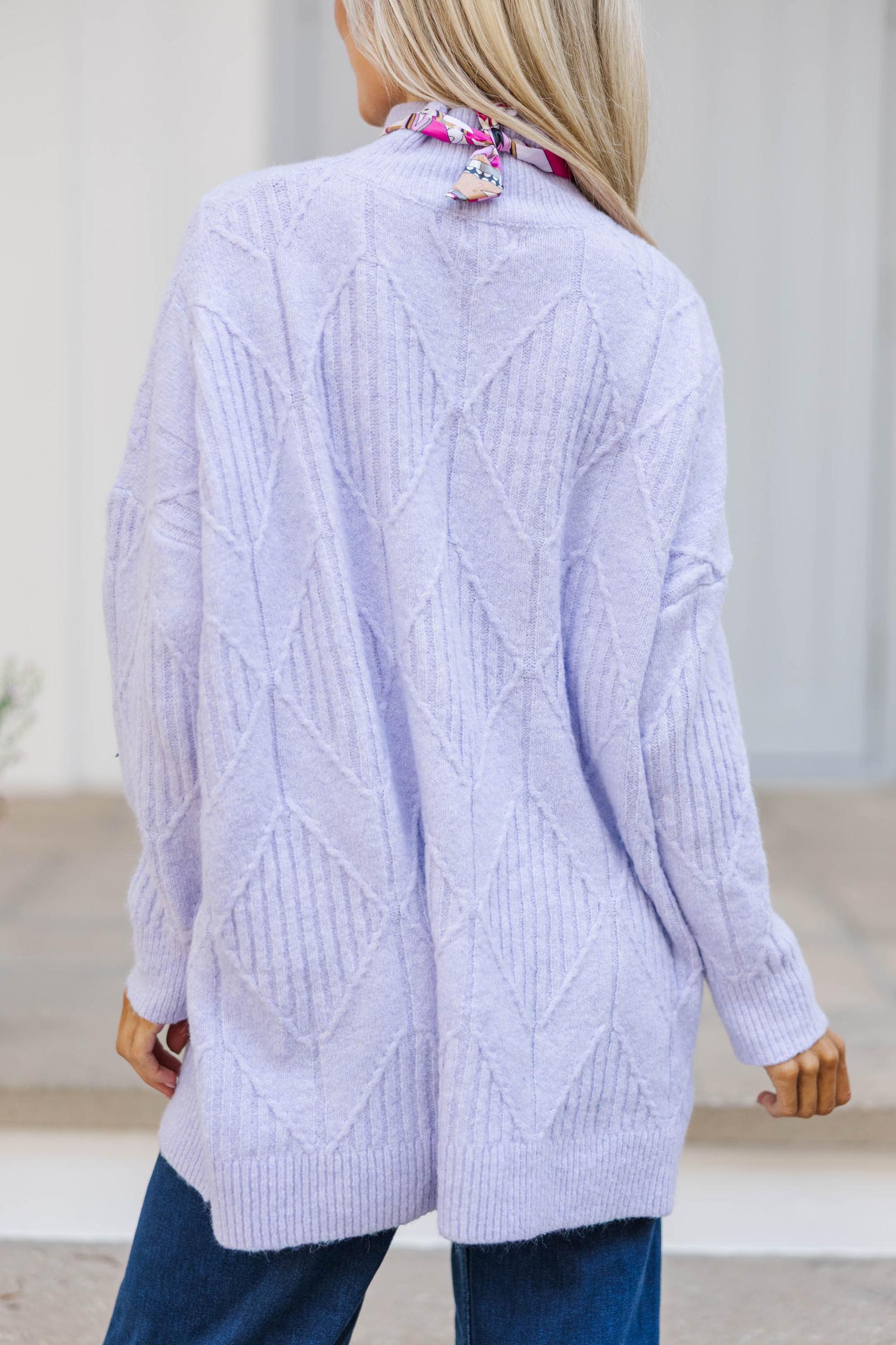 Walk The Walk Lavender Purple Sweater Female Product Image