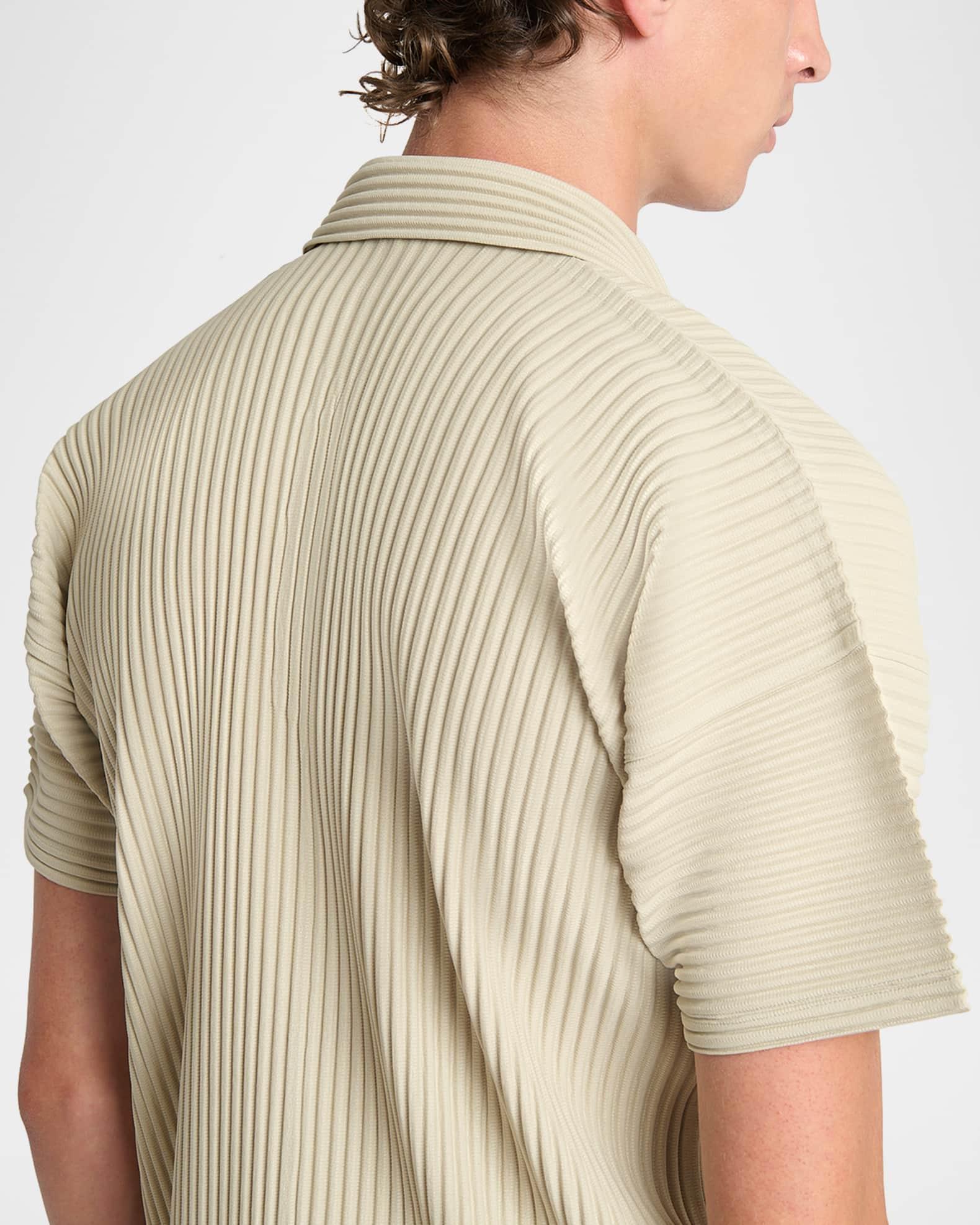 Men's Pleated Polo Shirt Product Image