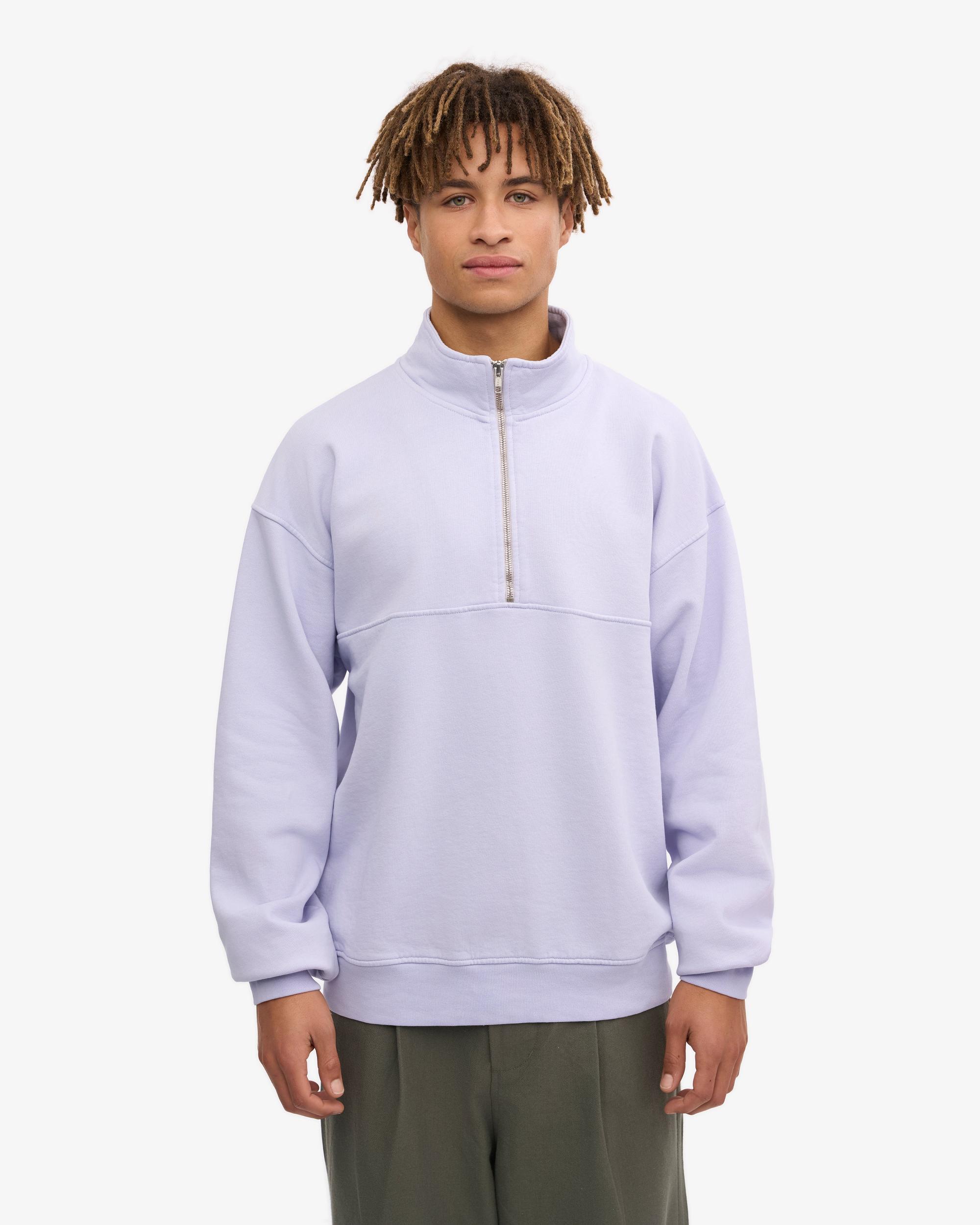 Organic Quarter Zip - Soft Lavender Product Image