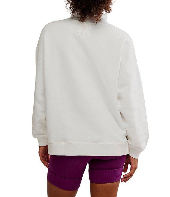 FP Movement Victory Funnel Neck Long Sleeve Oversized Sweatshirt and Biker Short Set Product Image