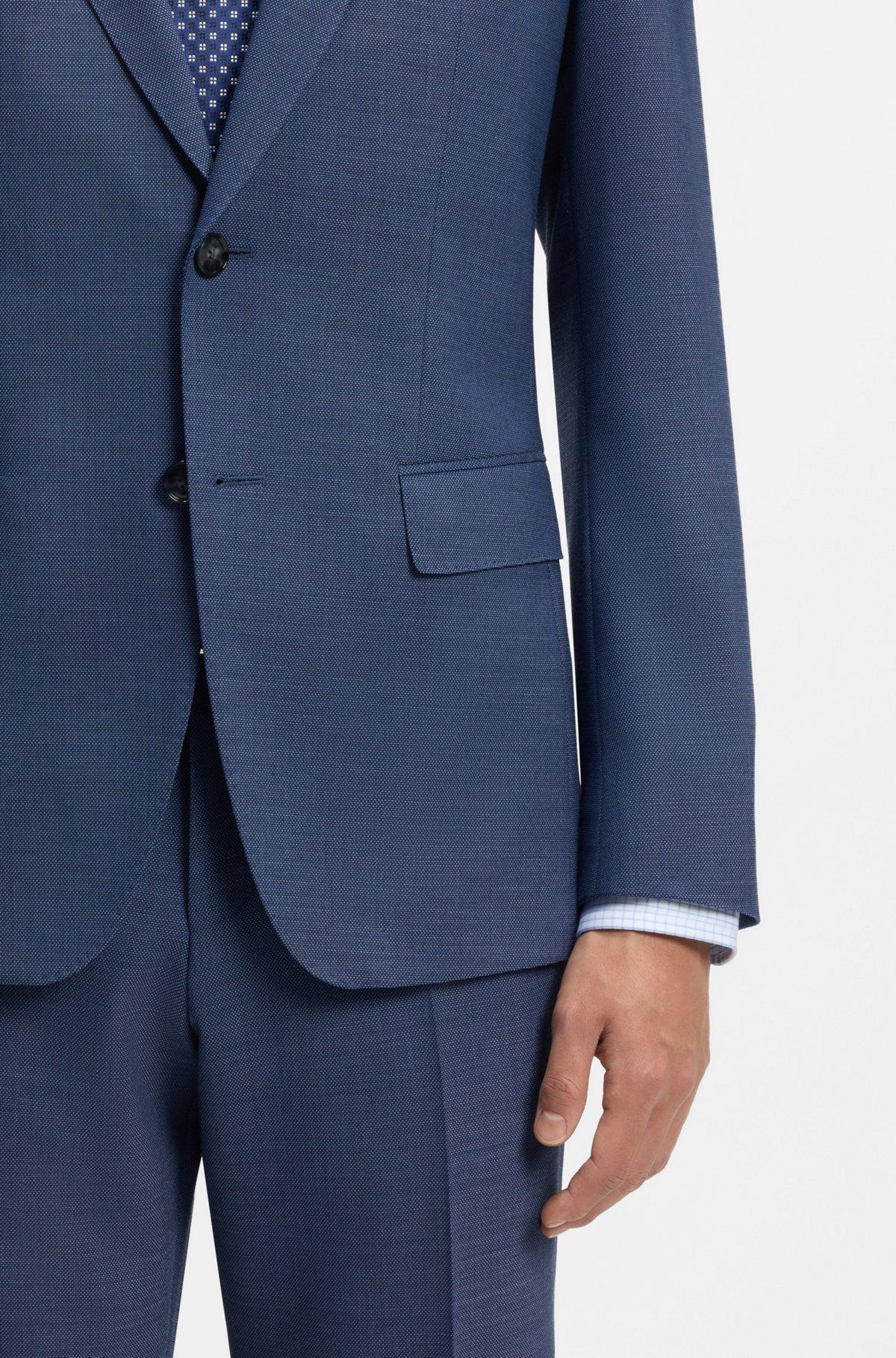 Micro-patterned two-piece slim-fit suit in stretch cloth Product Image