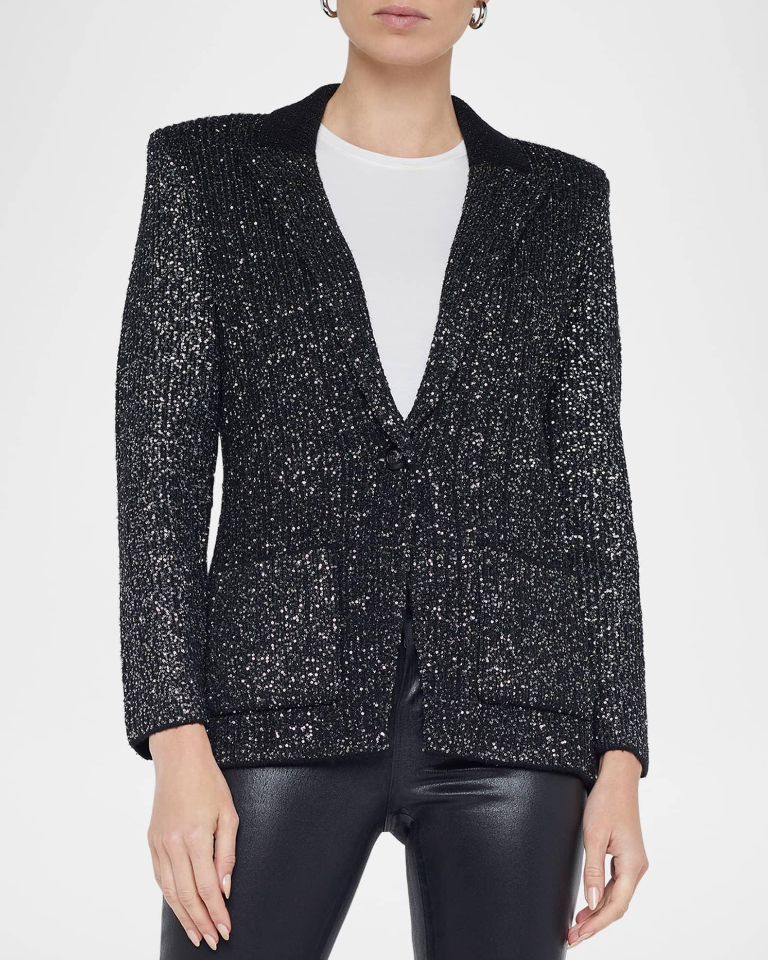 Lenora Sequin Knit Blazer Product Image