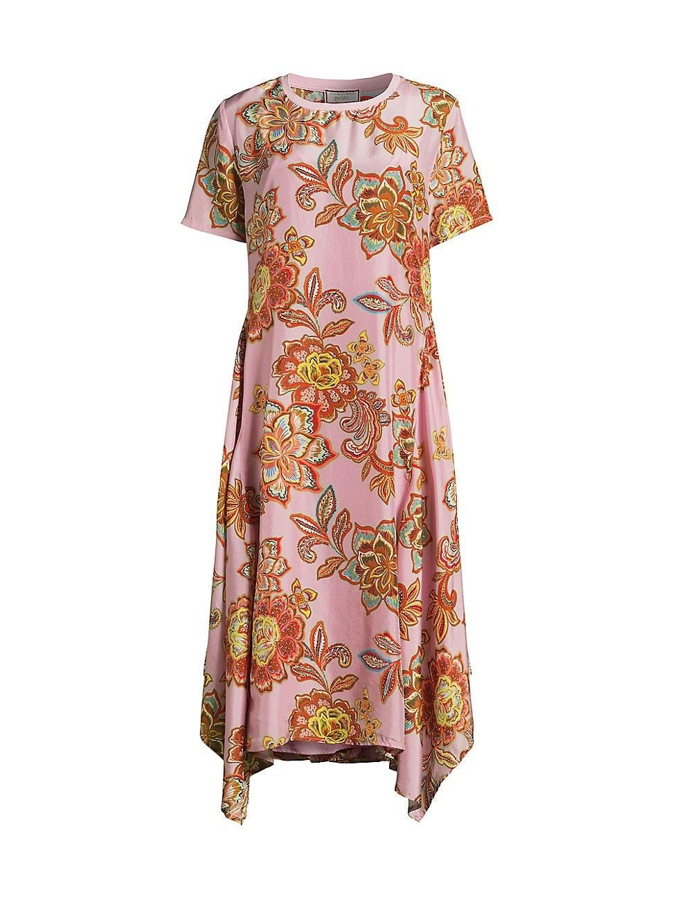 Womens Messina Floral Silk Dress Product Image