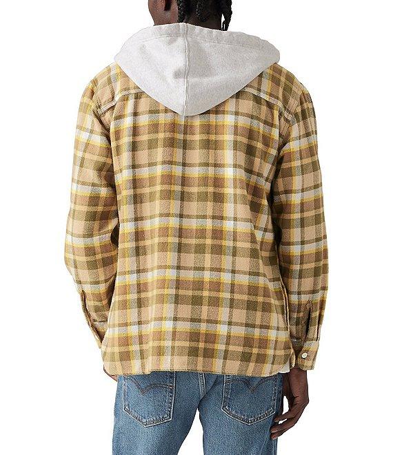 Levi's® Long Sleeve Neutral Multi Plaid Hooded Worker Shirt Product Image