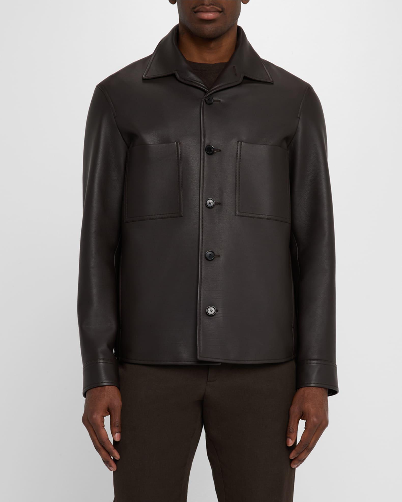 Men's Evandro Calfskin Overshirt Product Image