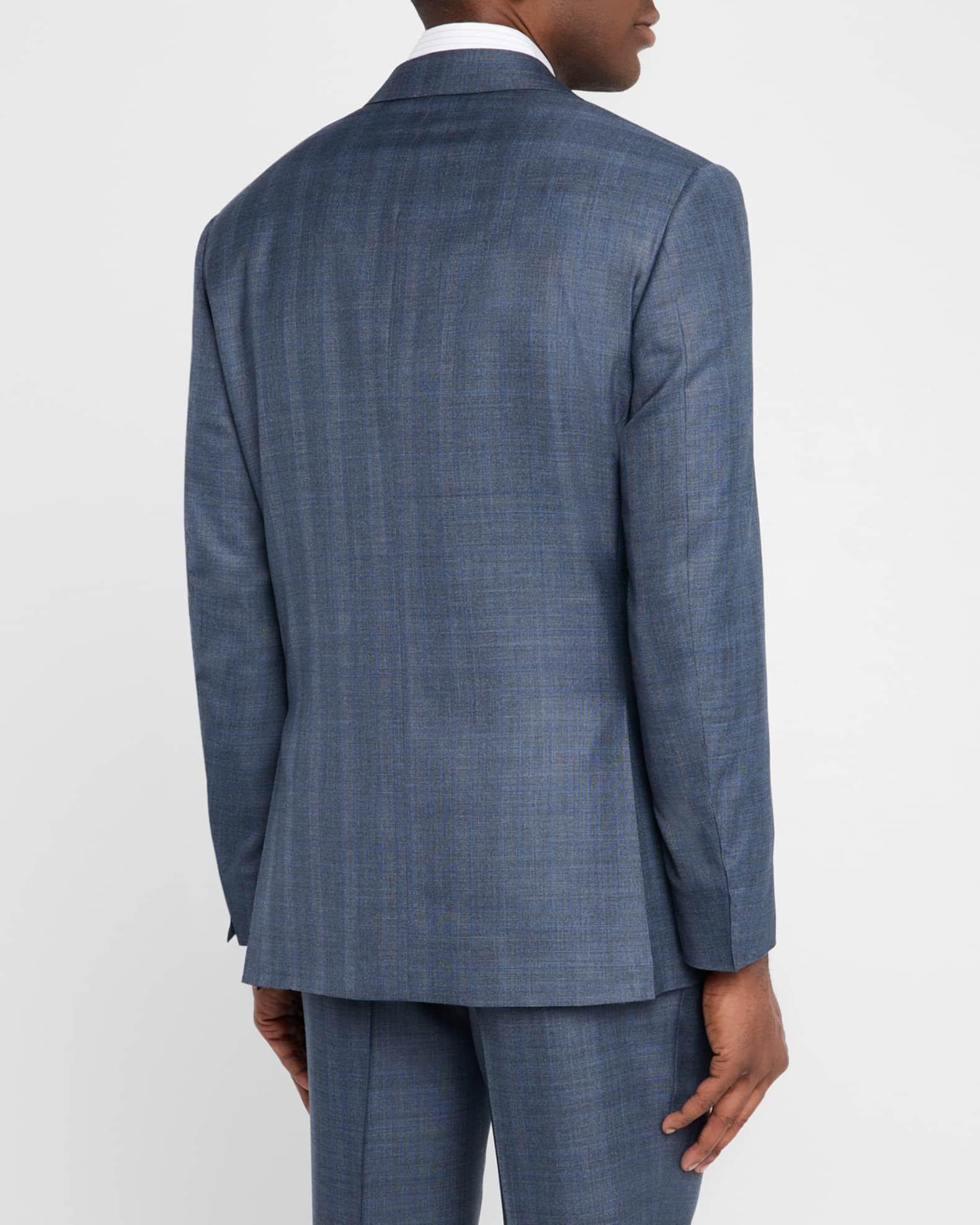 Men's Wool-Silk Plaid Suit Product Image
