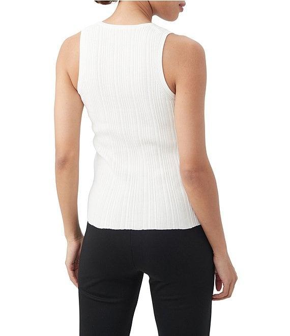 Trina Turk Gibraltar Ribbed Knit Scoop Neck Sleeveless Tank Product Image
