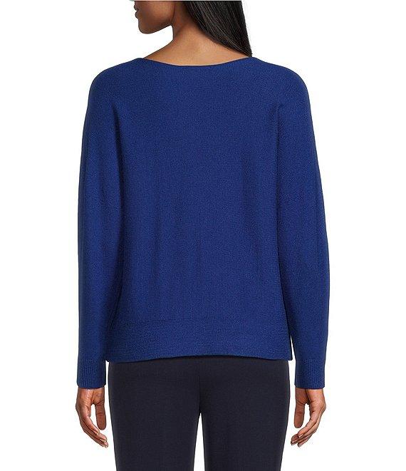 Investments Haute Embellished Long Sleeve Boat Neck Sweater Product Image