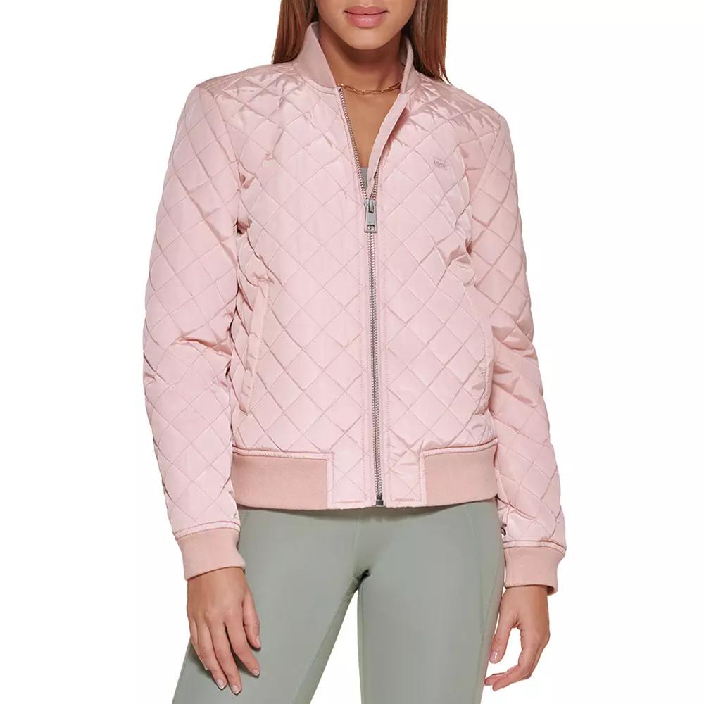 Women's Levi's® Diamond Quilted Bomber Jacket, Size: XXL, Rose Blue Product Image
