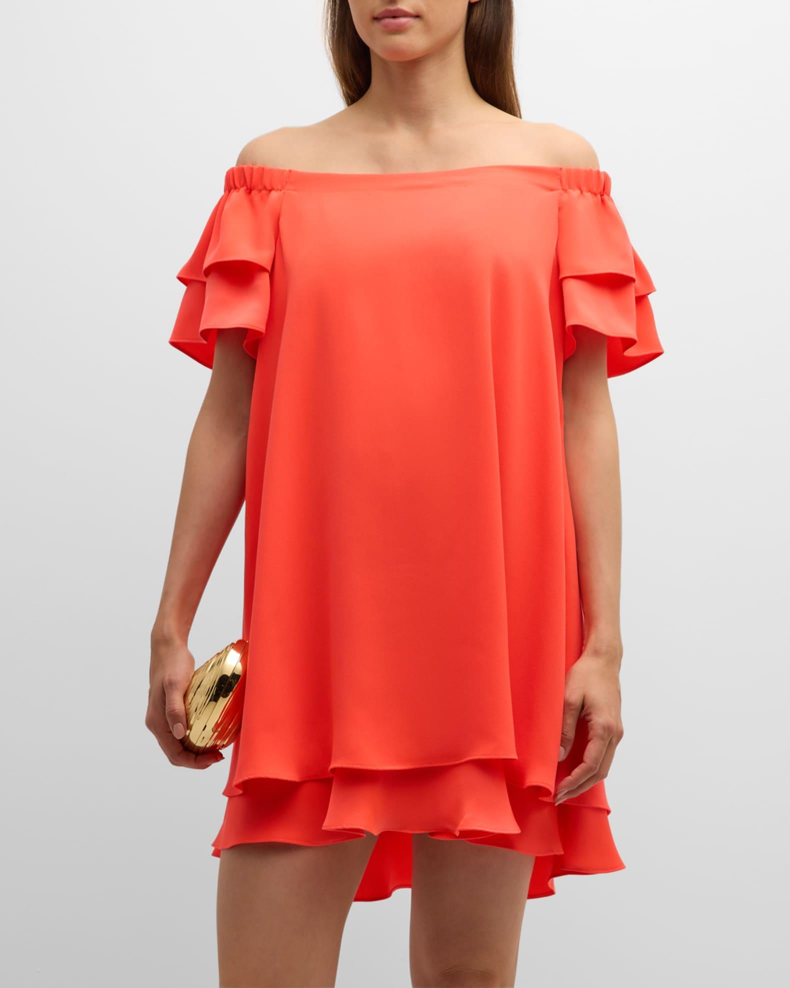 Piper Off-Shoulder Ruffle Mini Dress Product Image