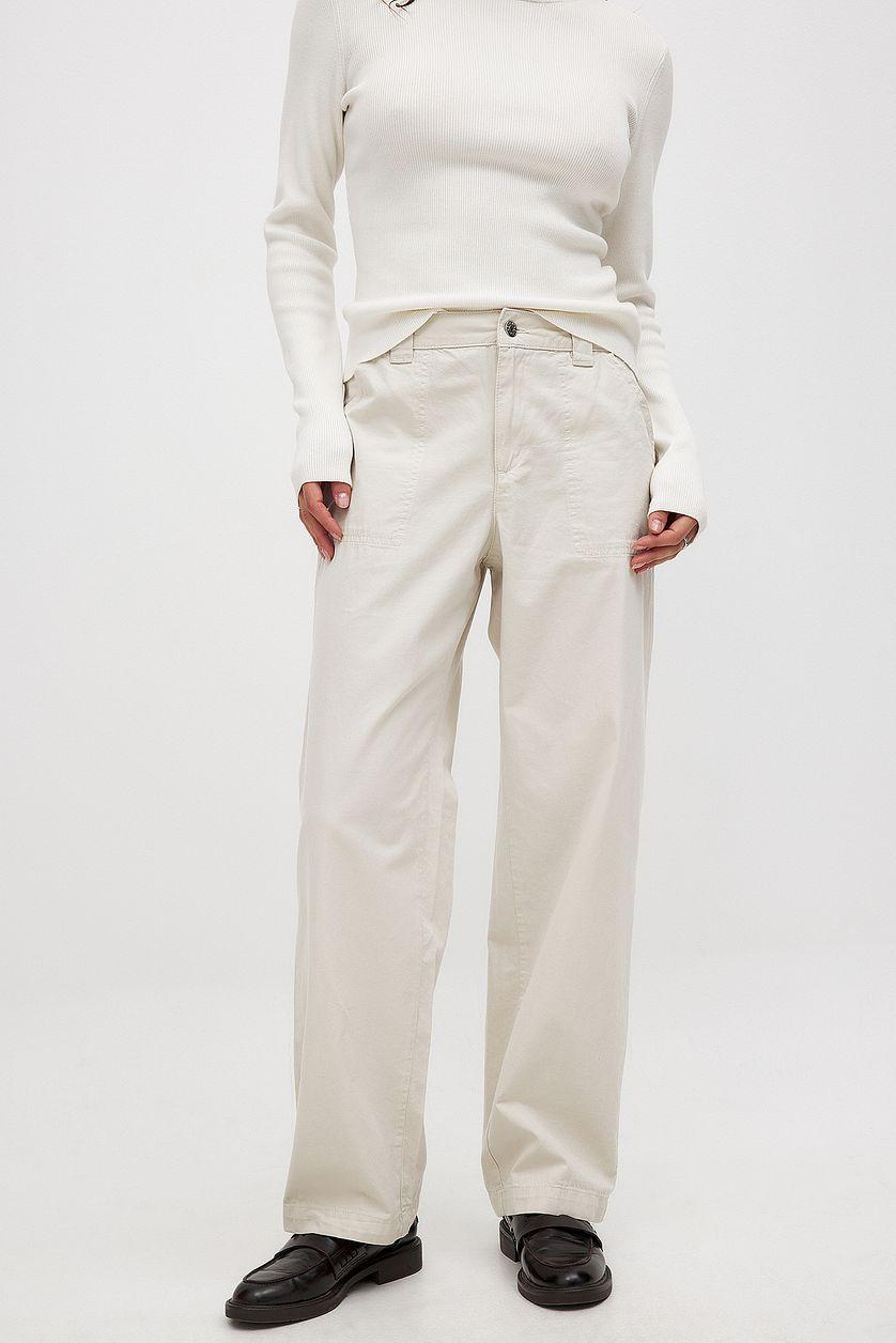 Relaxed Cargo Pocket Cotton Pants Product Image