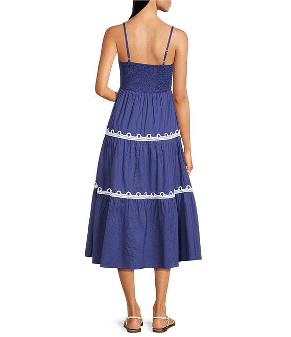 Lilly Pulitzer Zanna V-Neck Sleeveless Tiered Fit-And-Flare Midi Dress Product Image