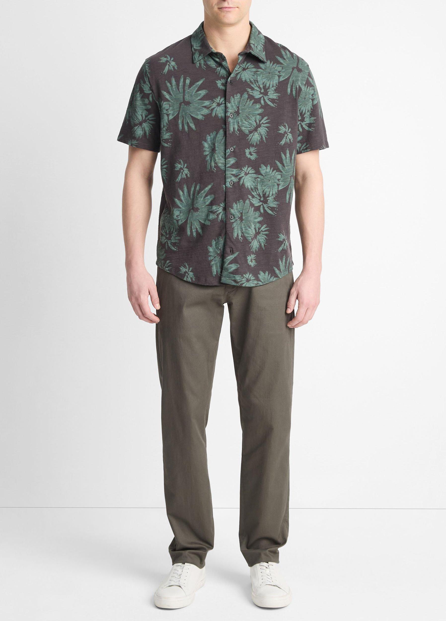 Tossed Blooms Cotton Button-Front Shirt Product Image