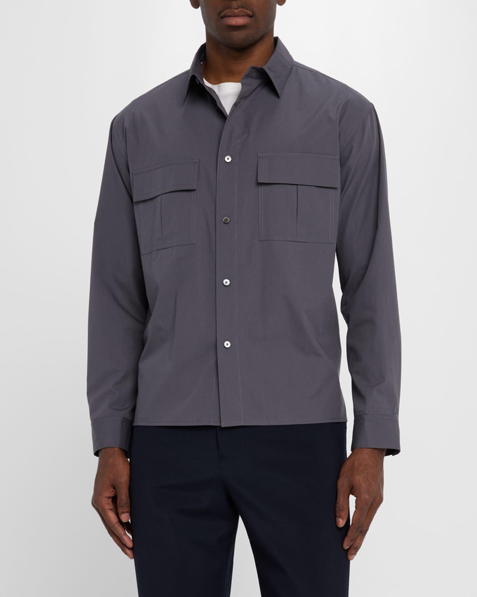 Men's Multi-Pocket Button-Down Shirt Product Image