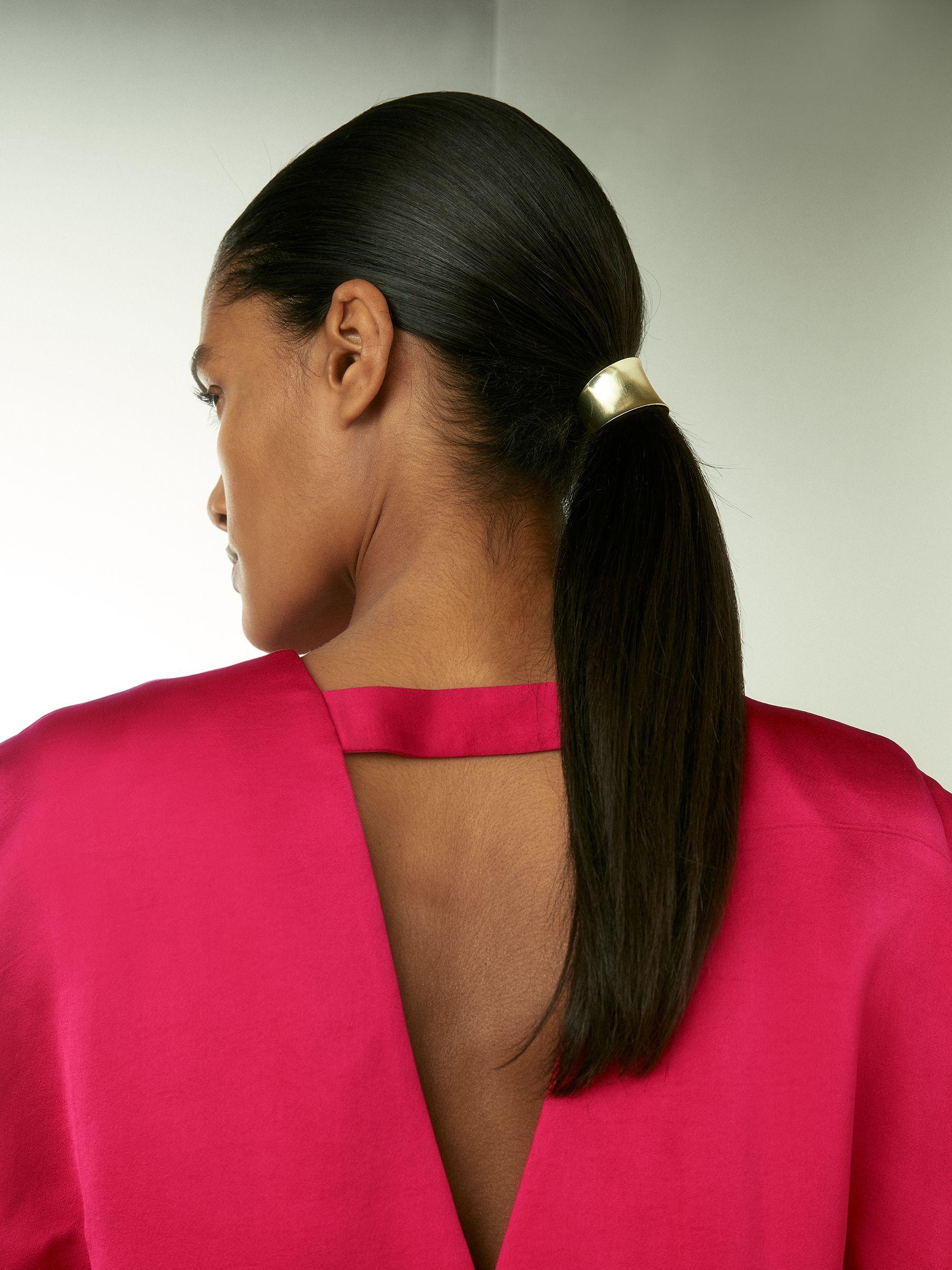 Satin Sleeveless Tunic Dress in Pink Product Image