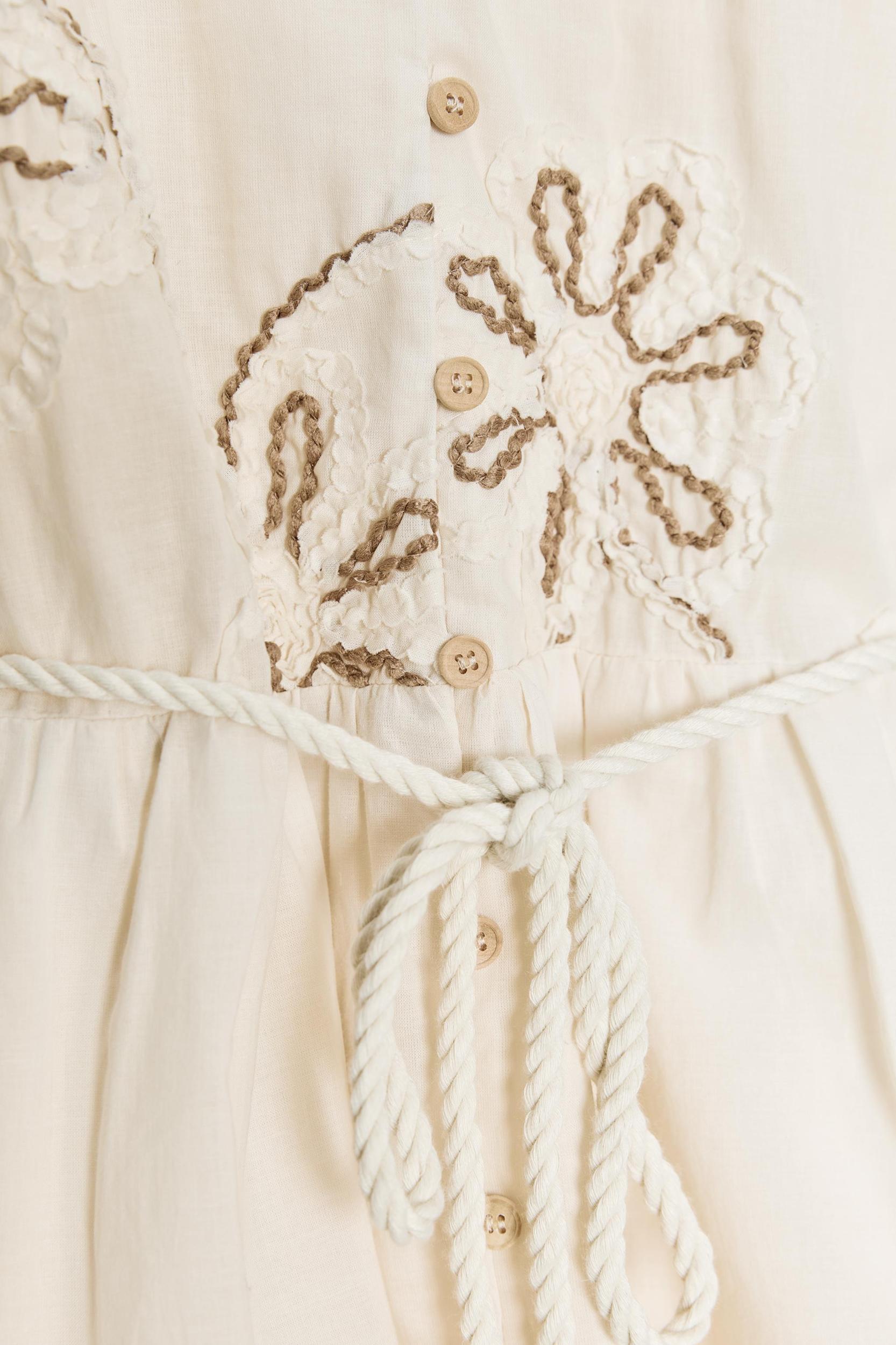 EMBROIDERED TEXTURED DRESS Product Image