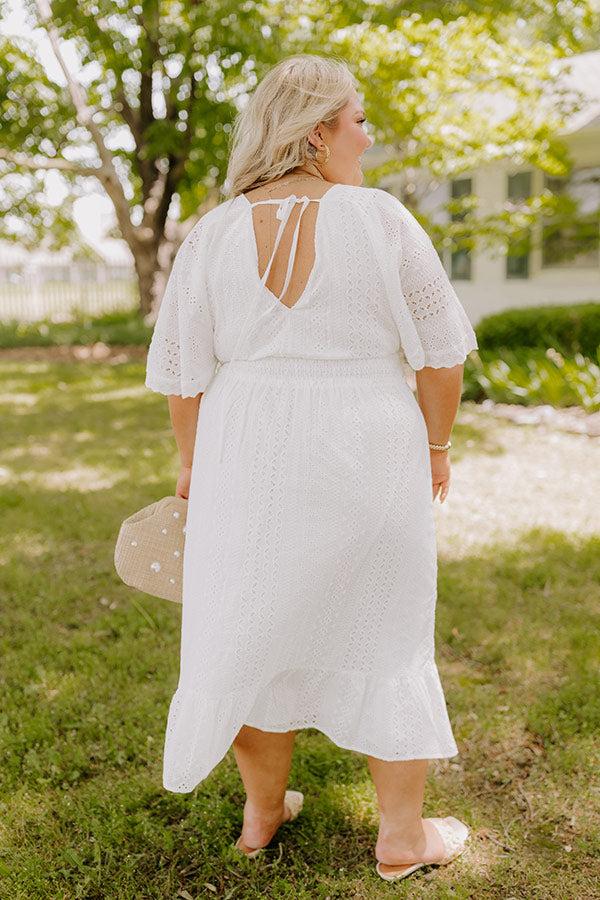 Romantic Bliss Eyelet Midi Dress Curves Product Image