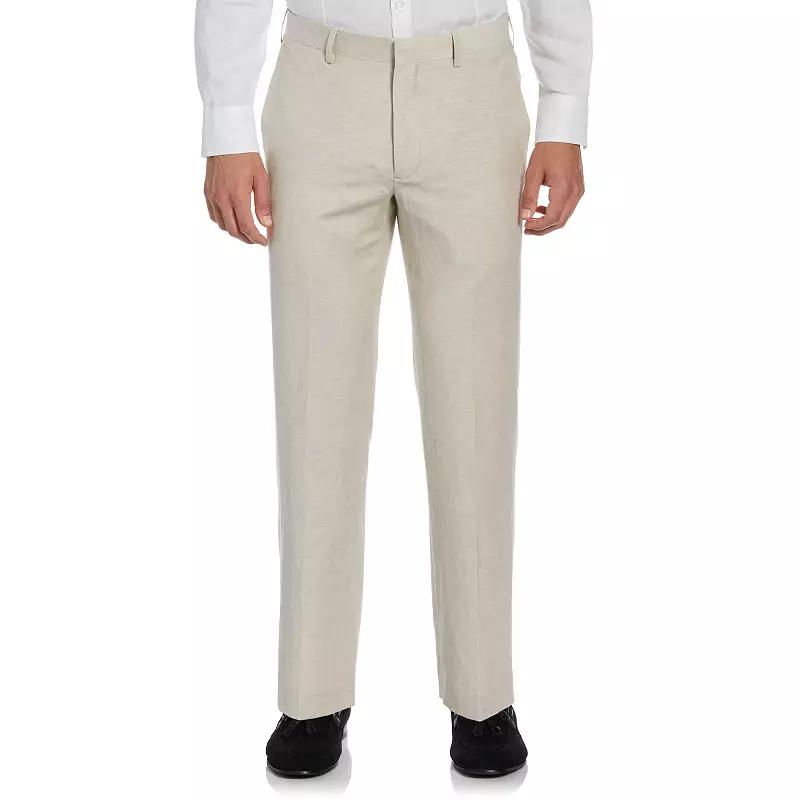 Mens Cubavera Classic-Fit Linen-Blend Flat-Front Suit Pants Green Product Image