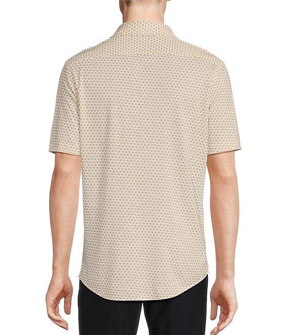 Daniel Cremieux Signature Label Paisley Printed Jersey Jacquard Short Sleeve Coatfront Shirt Product Image