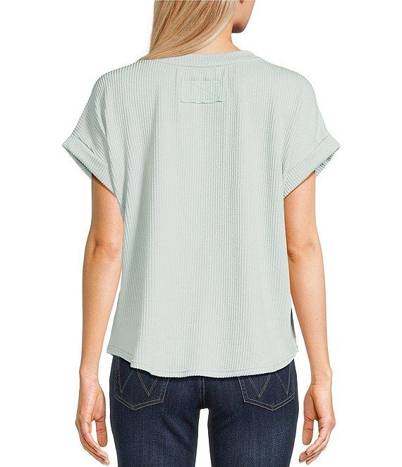 Blu Pepper Knit Short Sleeve Top Product Image