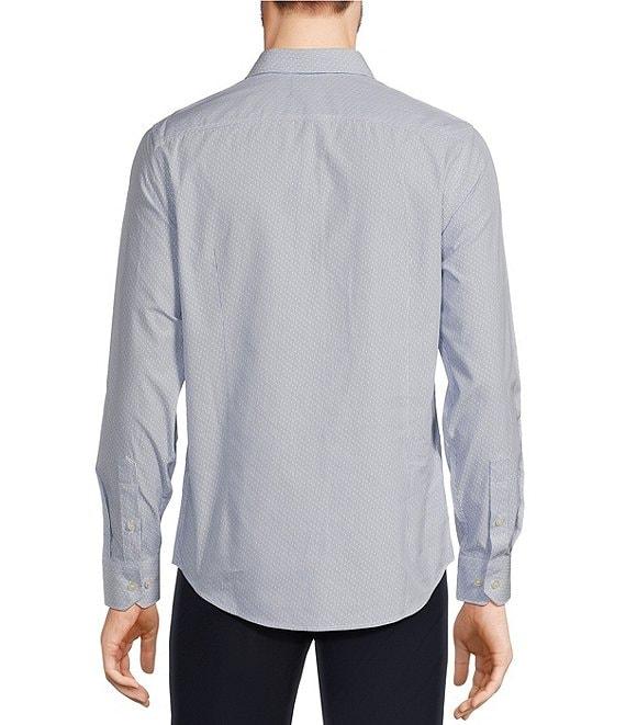 Murano Slim Fit Tick Stripe Long Sleeve Woven Shirt Product Image