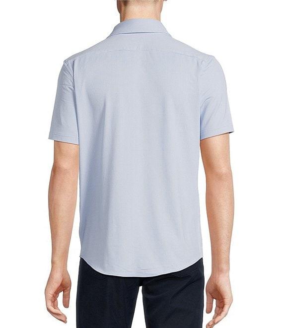 Cremieux Blue Label Micro-Stripe Brrr°® Jacquard Coat Front Short Sleeve Woven Shirt Product Image