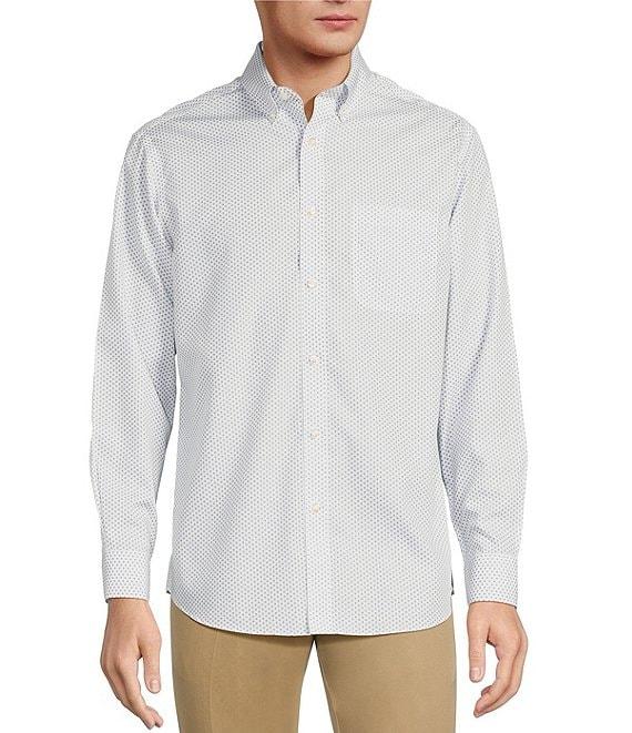 Gold Label Roundtree & Yorke Long Sleeve Geometric Print Sport Shirt Product Image