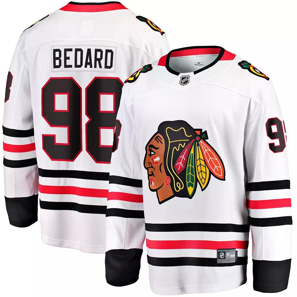 Men's Fanatics Connor Bedard White Chicago Blackhawks Away Premier Breakaway Player Jersey,  Product Image