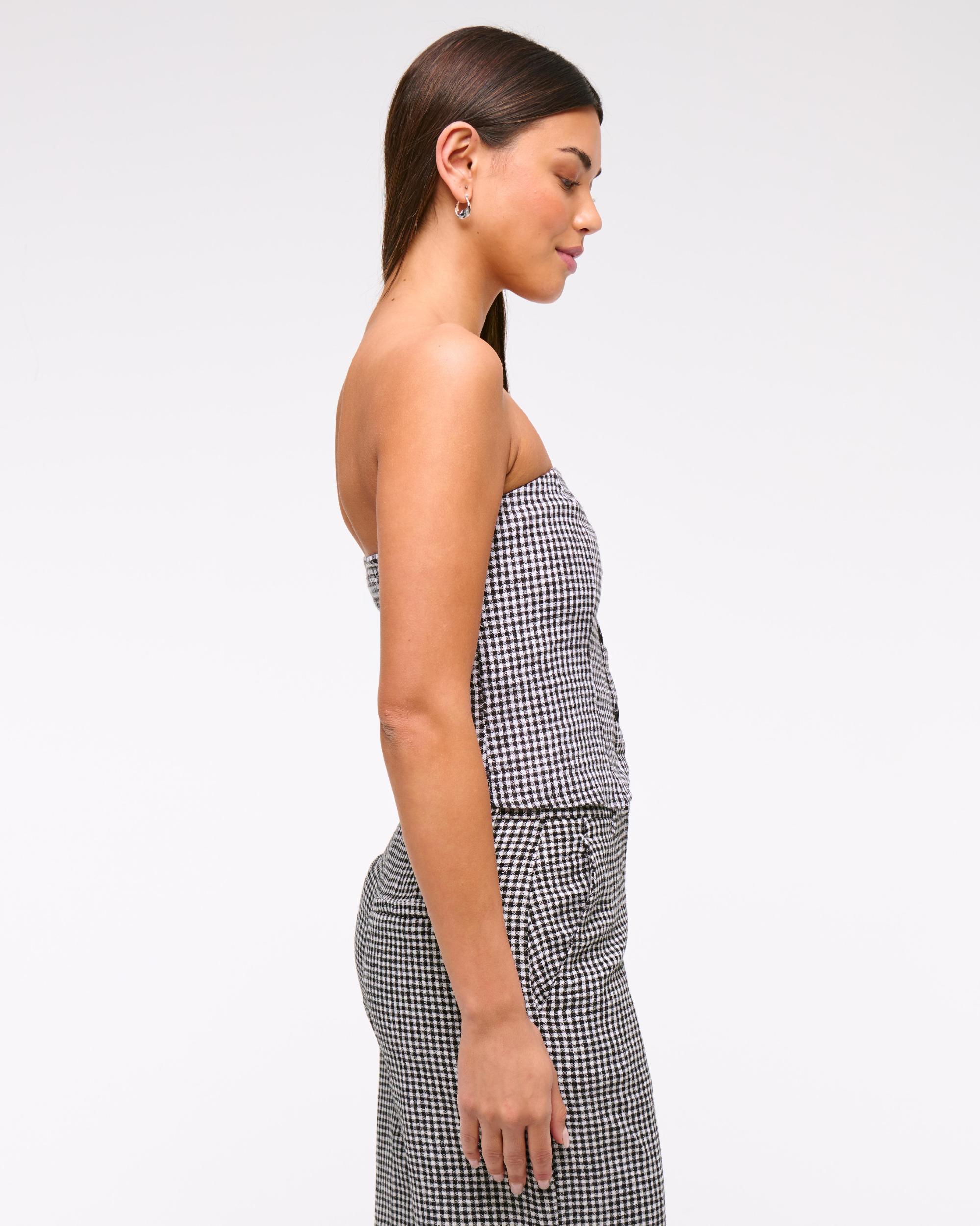 Strapless Cropped Vest Top Product Image