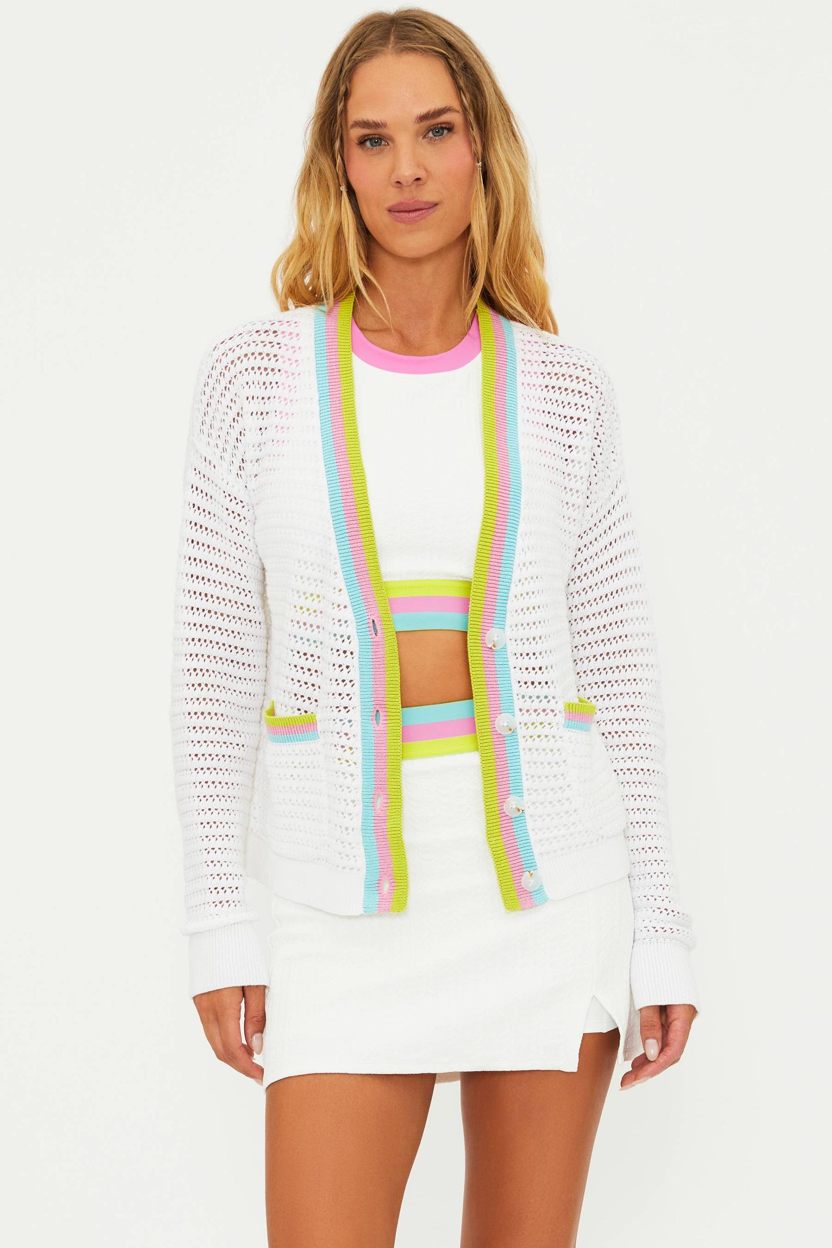 Gene Cardigan Rose Blush Colorblock Product Image