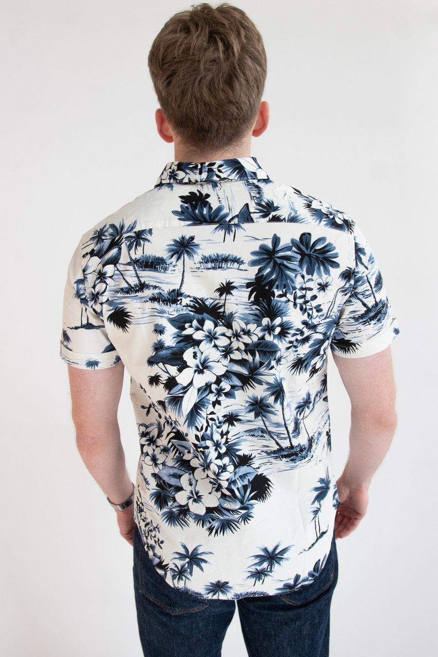 Navy Ink Hawaiian Shirt Product Image