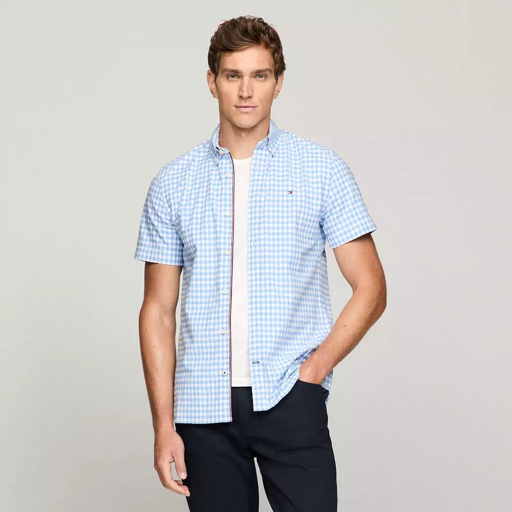 Men's Tommy Hilfiger Stretch Oxford Short Sleeve Shirt,  Product Image
