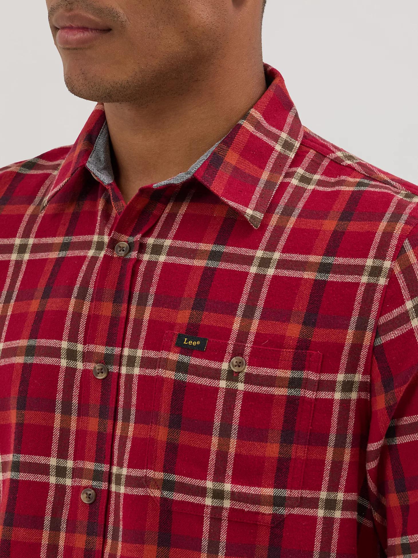 Men's Flannel One-Pocket Plaid Shirt | Men's Tops & Tees | Lee® Product Image