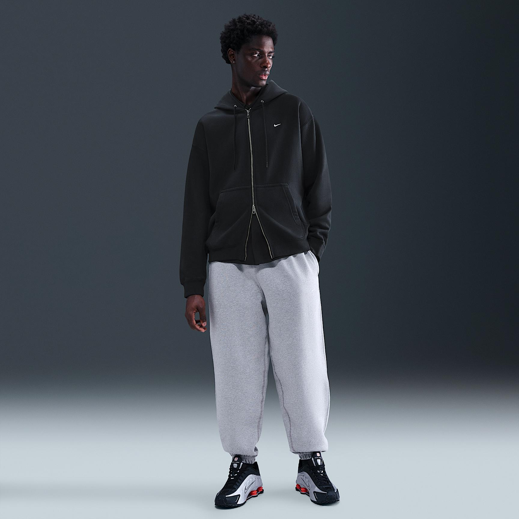 Nike Mens Solo Swoosh Full-Zip Fleece Hoodie | HV1084-010 Product Image