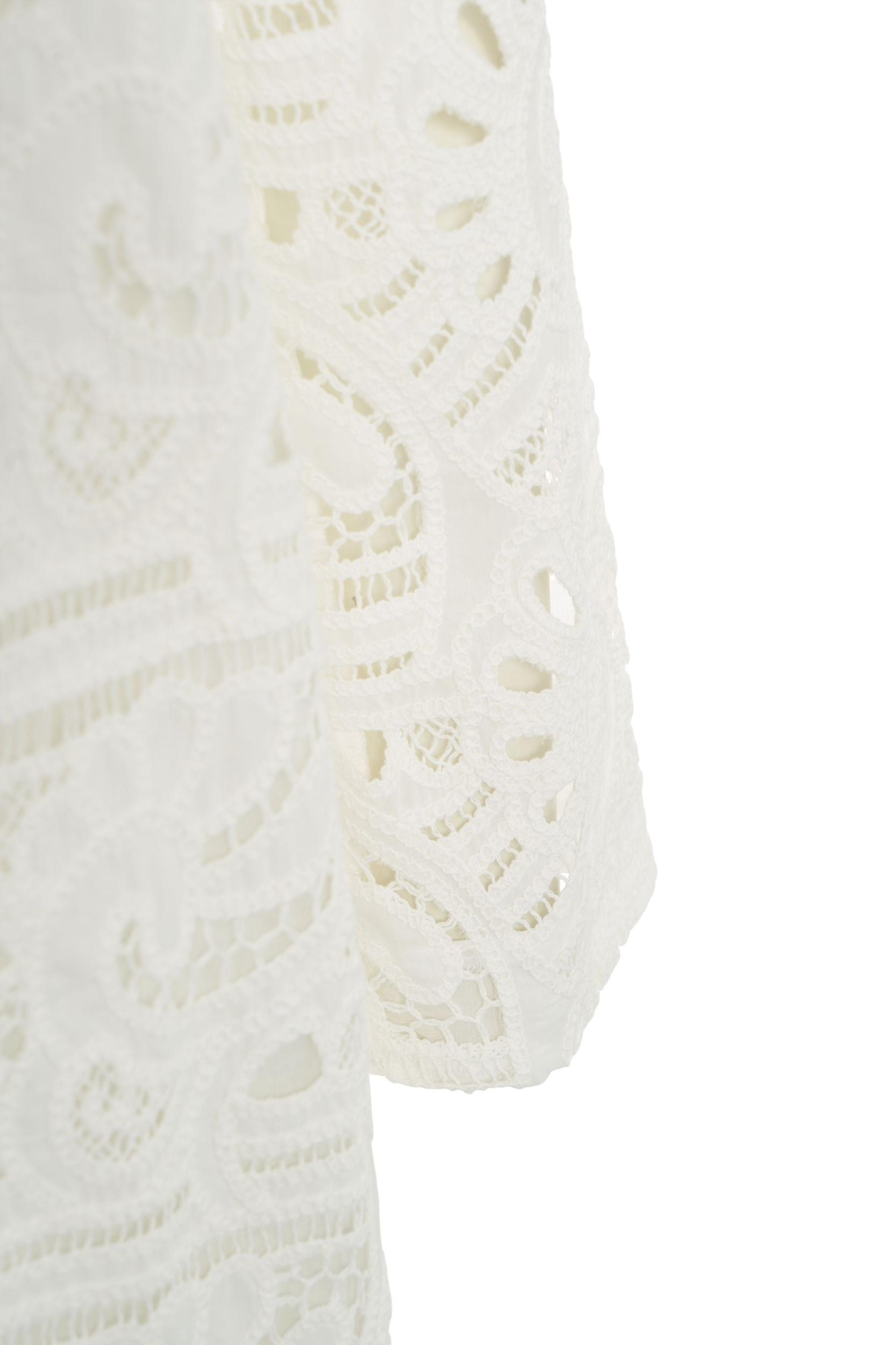 Shirt dress with perforated embroidery Product Image