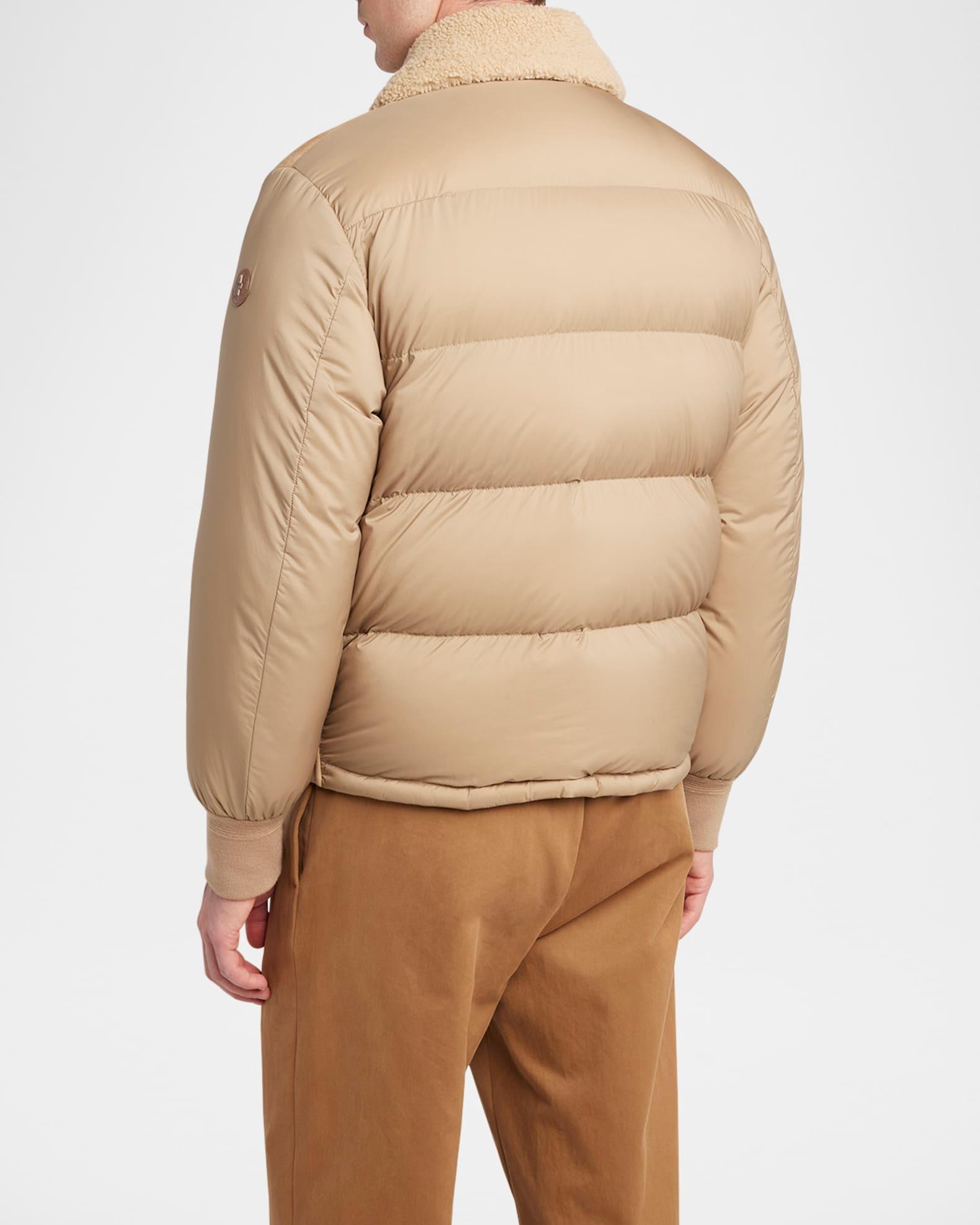 Men's Tonnay Leather and Down Quilted Jacket Product Image