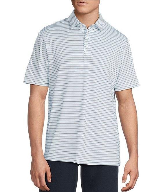 Cremieux Blue Label Performance Stretch Striped Short Sleeve Polo Shirt Product Image