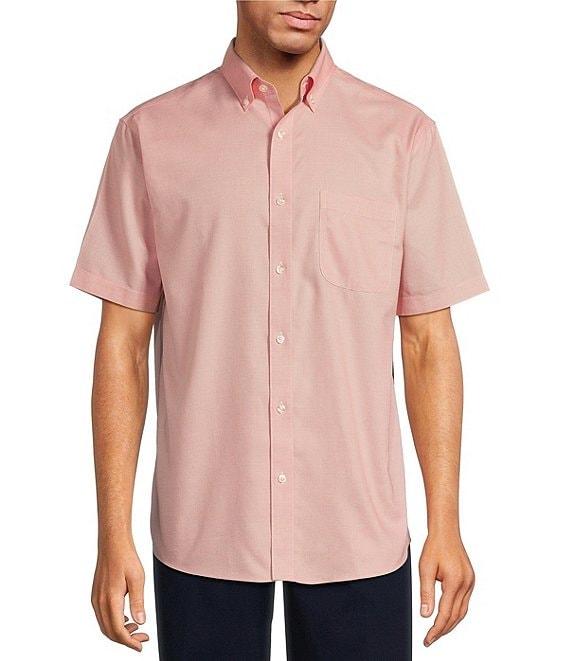 Gold Label Roundtree & Yorke Big & Tall Non-Iron Short Sleeve Solid Dobby Sport Shirt Product Image