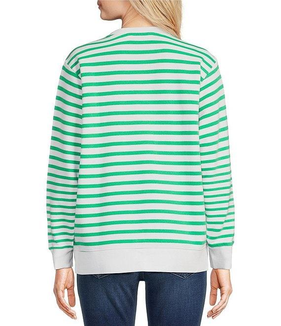 Lilly Pulitzer Ballad Terry Knit Cotton Ribbed Crew Neck Long Sleeve Logo Sweatshirt Product Image