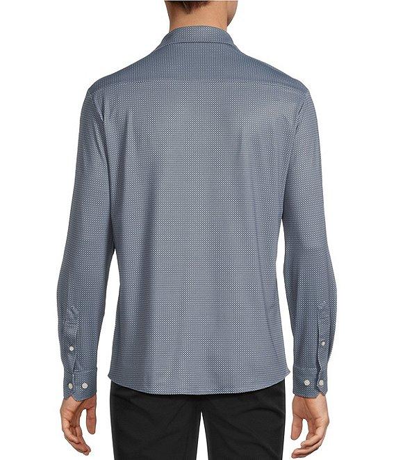 Hart Schaffner Marx Luxury Performance Long Sleeve Diamond Geo Coat Front Sport Shirt Product Image